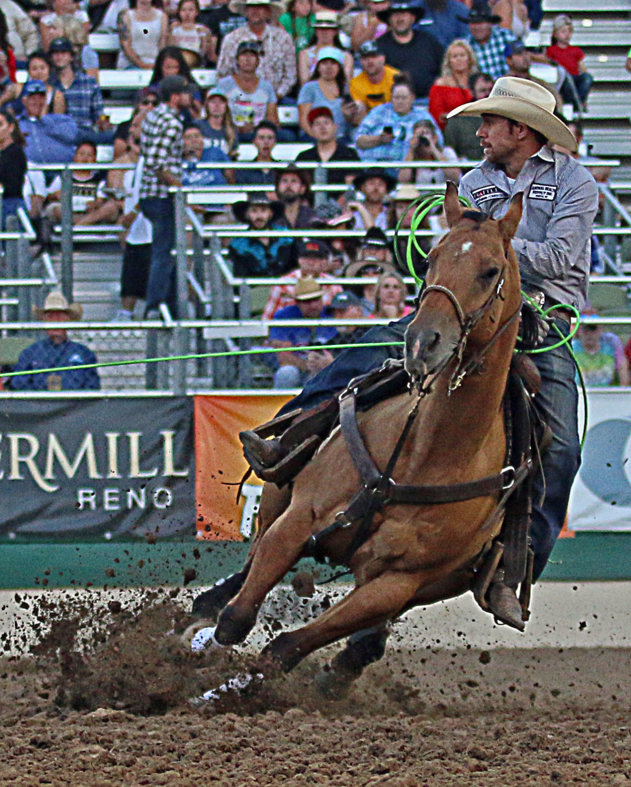 Reno Rodeo Short-Go Winners -- Team Roping Header -- Cale Markham